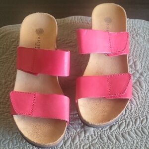 Lola Sabbia Red Sandals WO'S 37 NWOT